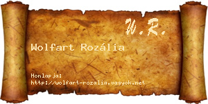 Wolfart Rozália névjegykártya