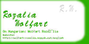 rozalia wolfart business card